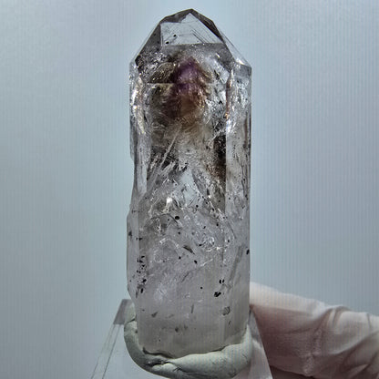 Enhydro Lemurian Phantom Skeletal Amethyst, Hematite 2x Bubble Streep Mine Namibia 59*22*22mm #12641