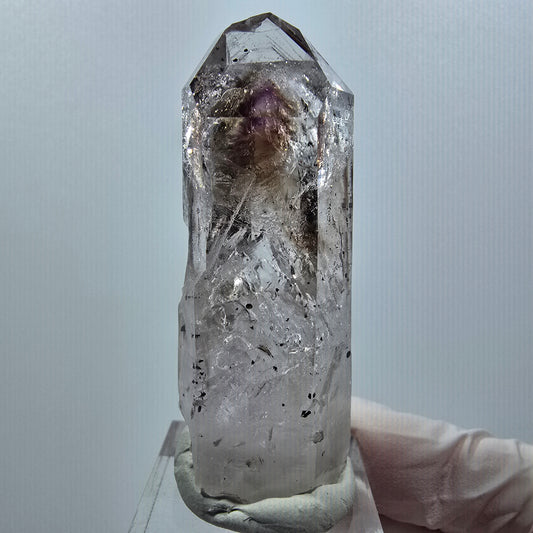 Enhydro Lemurian Phantom Skeletal Amethyst, Hematite 2x Bubble Streep Mine Namibia 59*22*22mm #12641