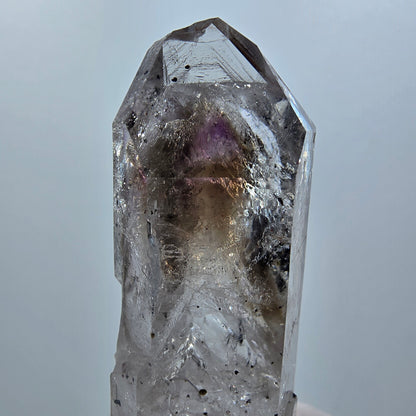 Enhydro Lemurian Phantom Skeletal Amethyst, Hematite 2x Bubble Streep Mine Namibia 59*22*22mm #12641