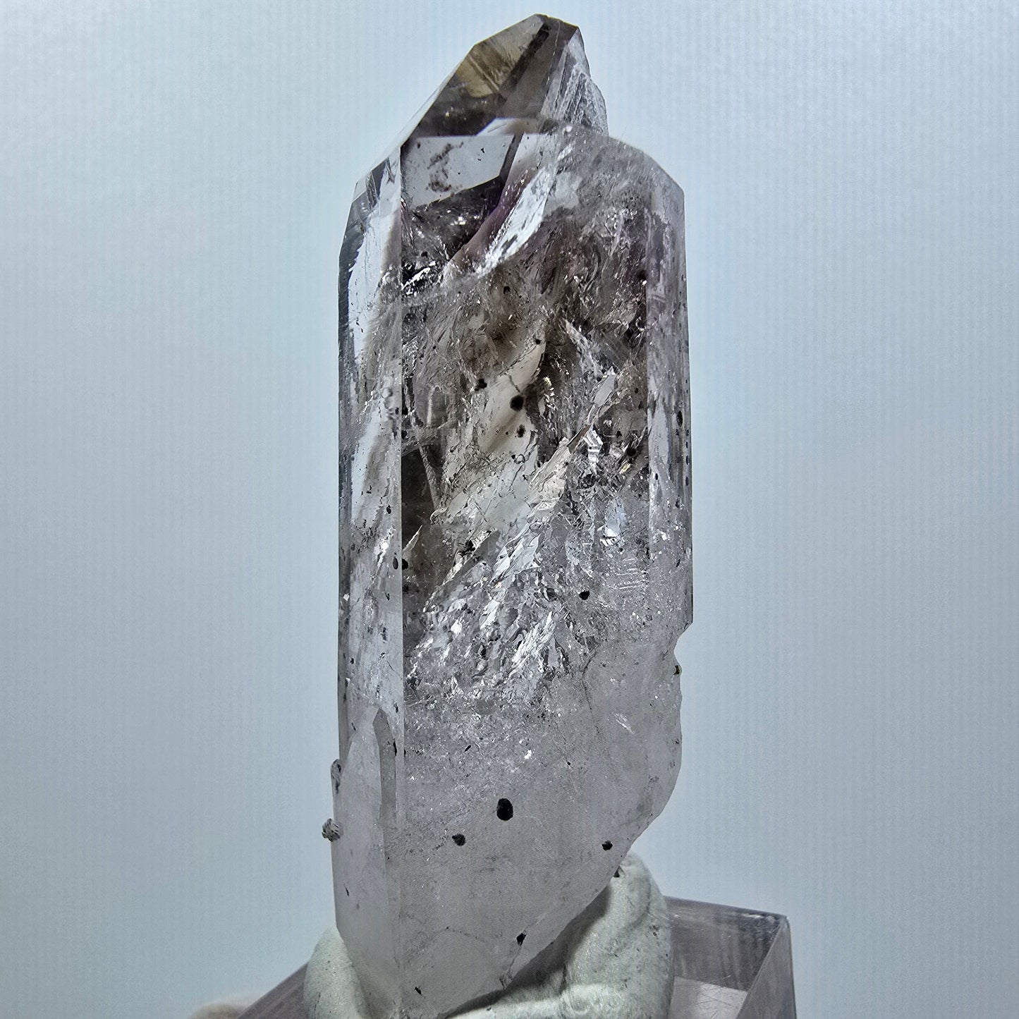 Enhydro Lemurian Phantom Skeletal Amethyst, Hematite 2x Bubble Streep Mine Namibia 59*22*22mm #12641