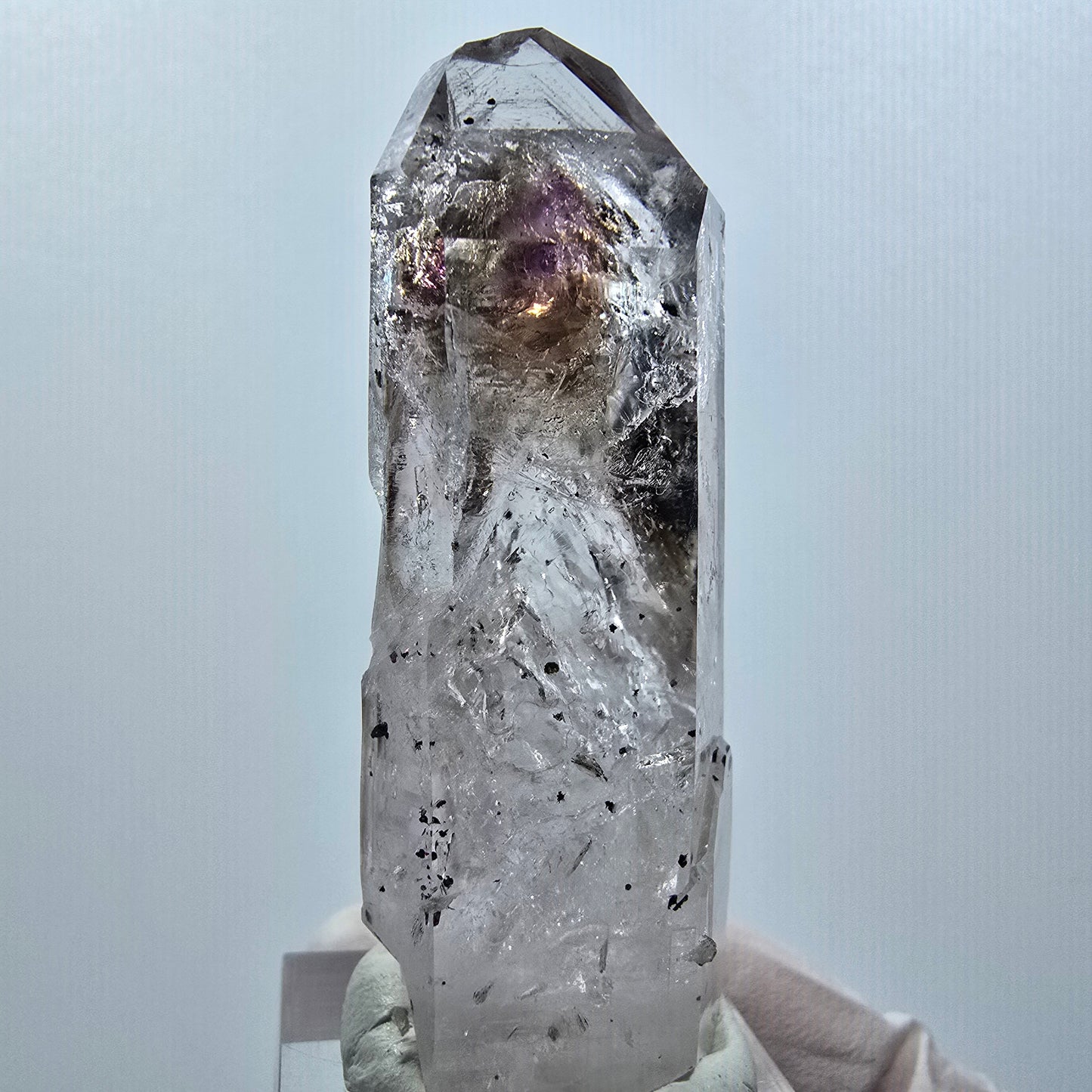 Enhydro Lemurian Phantom Skeletal Amethyst, Hematite 2x Bubble Streep Mine Namibia 59*22*22mm #12641