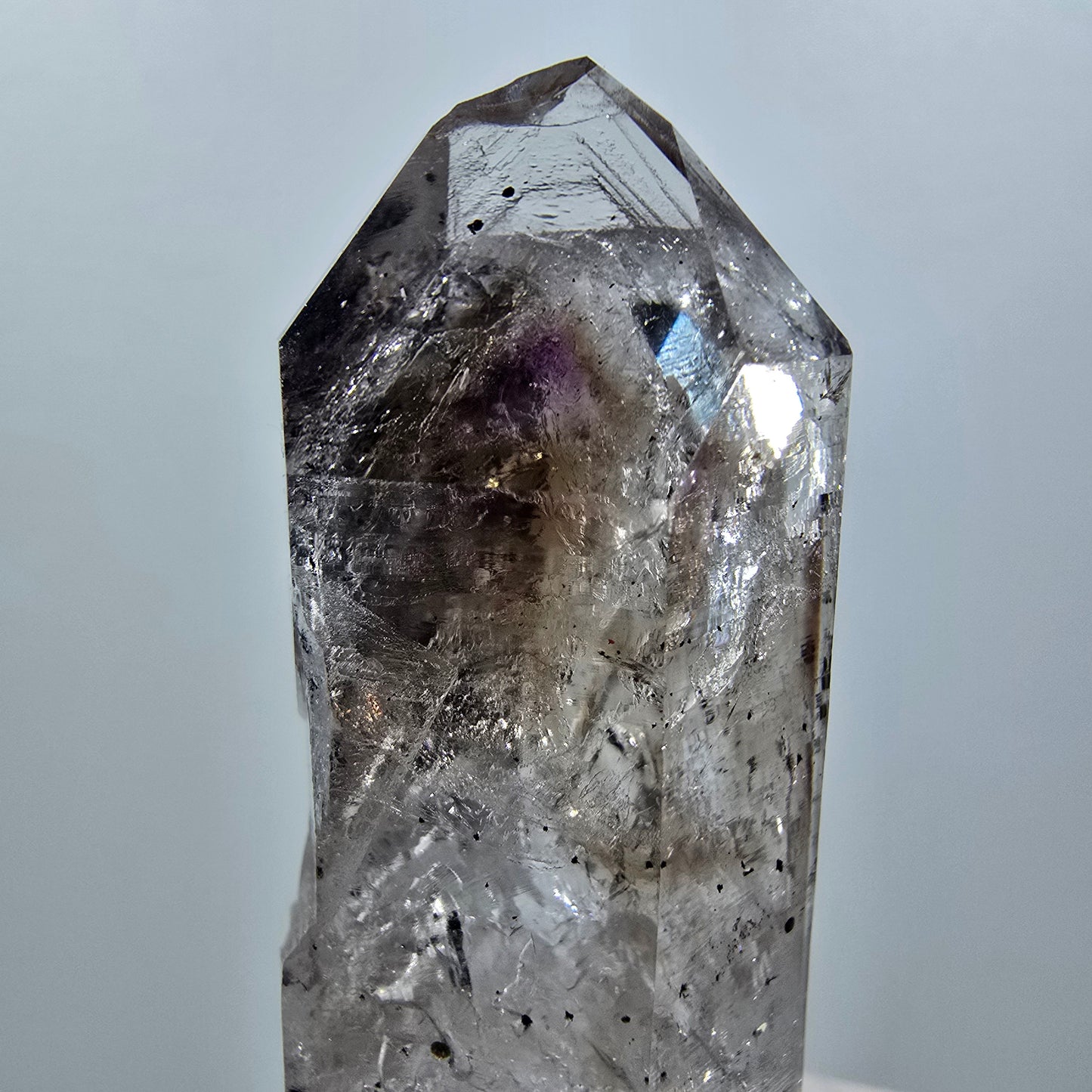 Enhydro Lemurian Phantom Skeletal Amethyst, Hematite 2x Bubble Streep Mine Namibia 59*22*22mm #12641