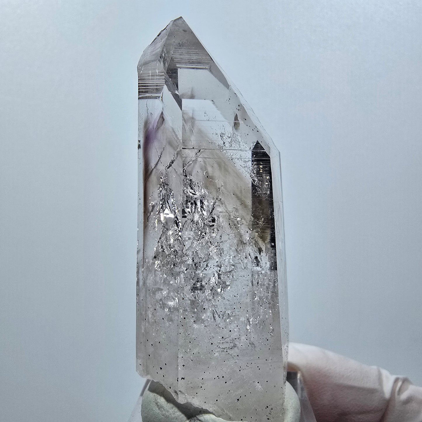Enhydro Lemurian Phantom Amethyst, Hämatit, 3x Blase Streep Mine Namibia 62*24*20mm #12642