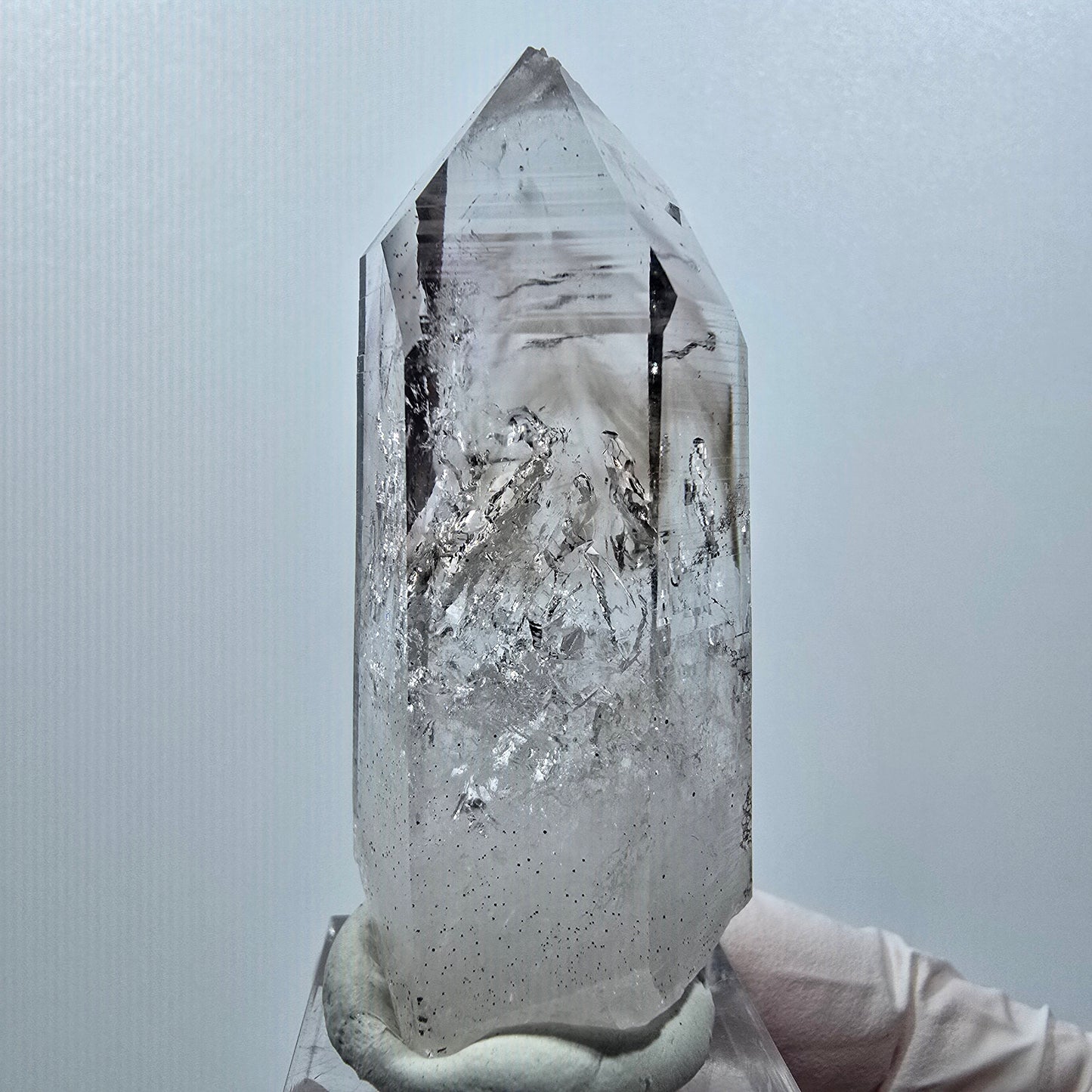 Enhydro Lemurian Phantom Amethyst, Hämatit, 3x Blase Streep Mine Namibia 62*24*20mm #12642