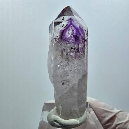 Harlekin Skelett Phantom Amethyst, Epidot Spitze Streep Mine Goboboseb, Namibia 54*19*19mm #12644