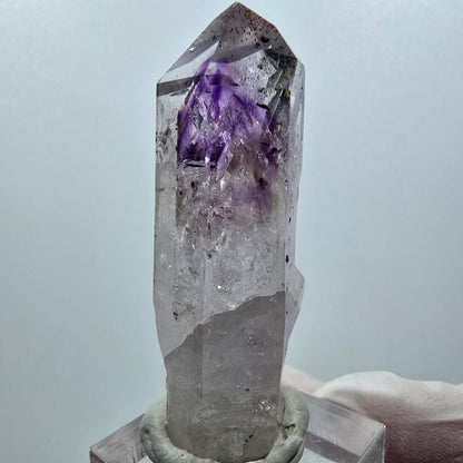 Harlekin Skelett Phantom Amethyst, Epidot Spitze Streep Mine Goboboseb, Namibia 54*19*19mm #12644