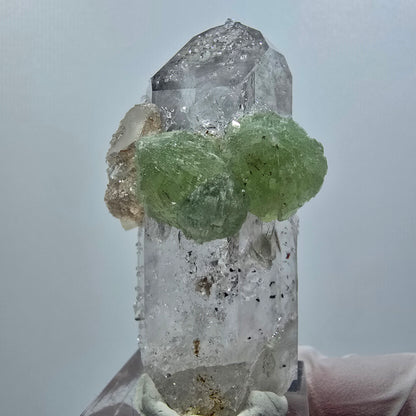 Harlequin Skeleton Phantom Amethyst, Analcime, Prehnite Calcite Streep Mine Namibia 56*30*24mm #12645