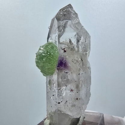 Harlequin Skeleton Phantom Amethyst, Analcime, Prehnite Calcite Streep Mine Namibia 56*30*24mm #12645
