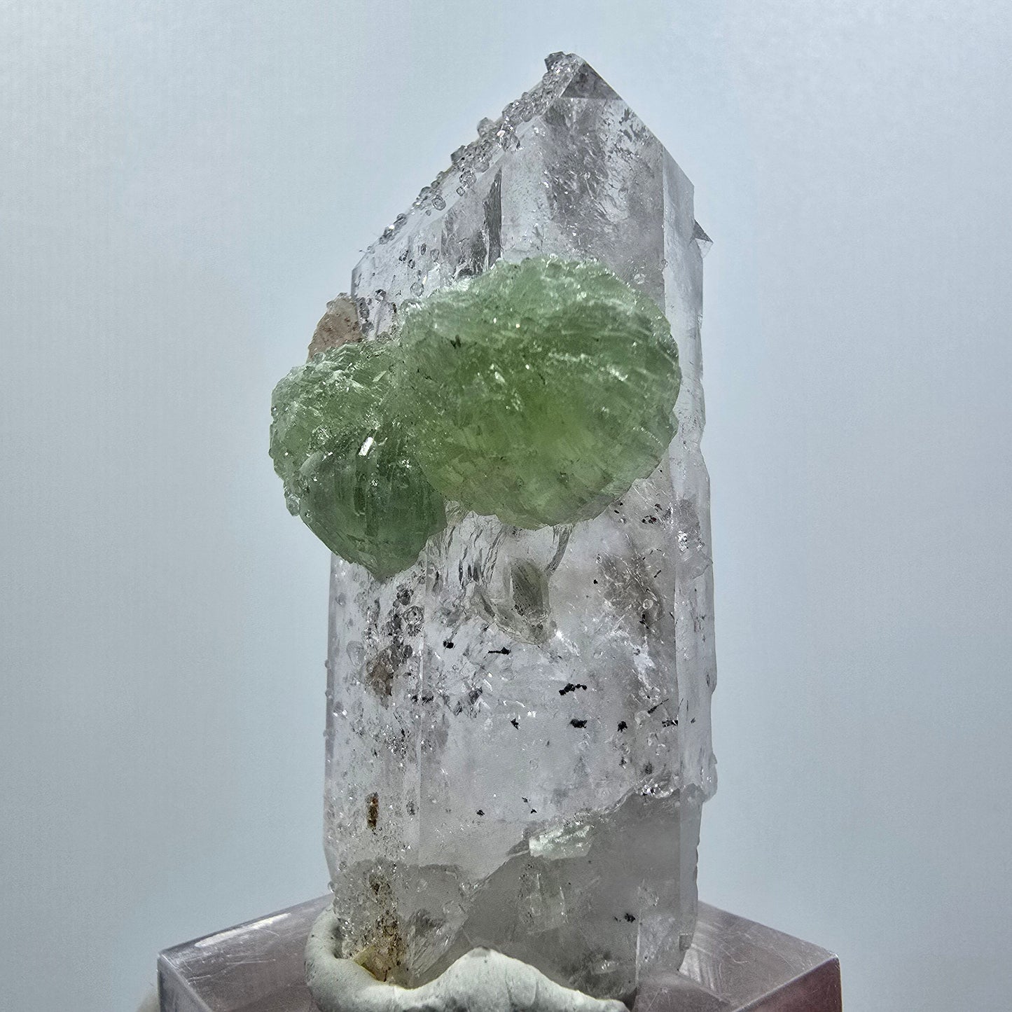 Harlequin Skeleton Phantom Amethyst, Analcime, Prehnite Calcite Streep Mine Namibia 56*30*24mm #12645