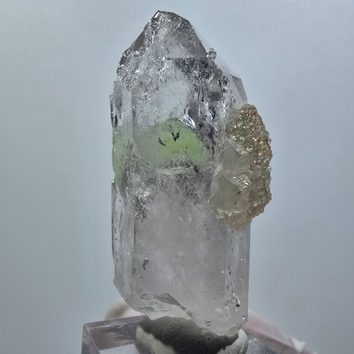 Harlequin Skeleton Phantom Amethyst, Analcime, Prehnite Calcite Streep Mine Namibia 56*30*24mm #12645
