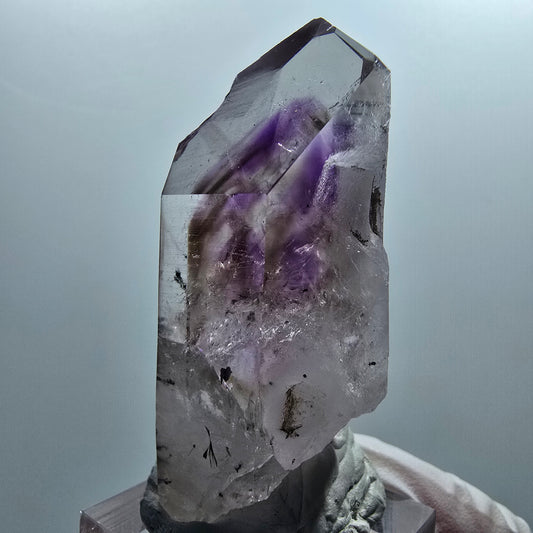 Enhydro Lemurian Phantom Amethyst, Hematite, Epidote 1x Bubble Streep Mine Namibia 56*27*22mm #12649