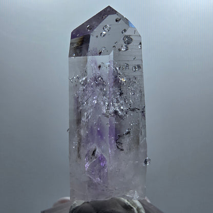 Améthyste fantôme léenne arlequin avec de l'analcime Mine de Goboboseb, Namibie 53*21*18mm #12651