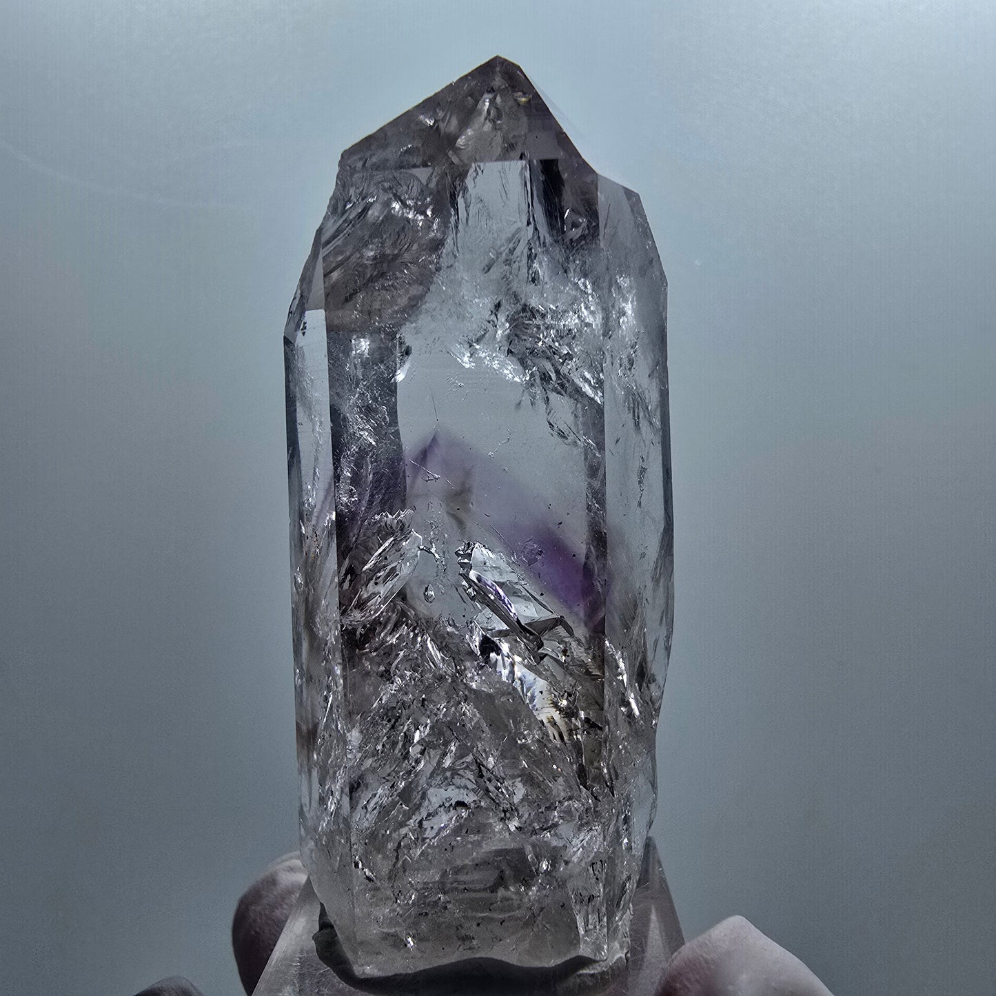 Enhydro Lemurian Phantom Amethyst, 2x Blase Streep Mine Goboboseb, Namibia 61*25*25mm #12653