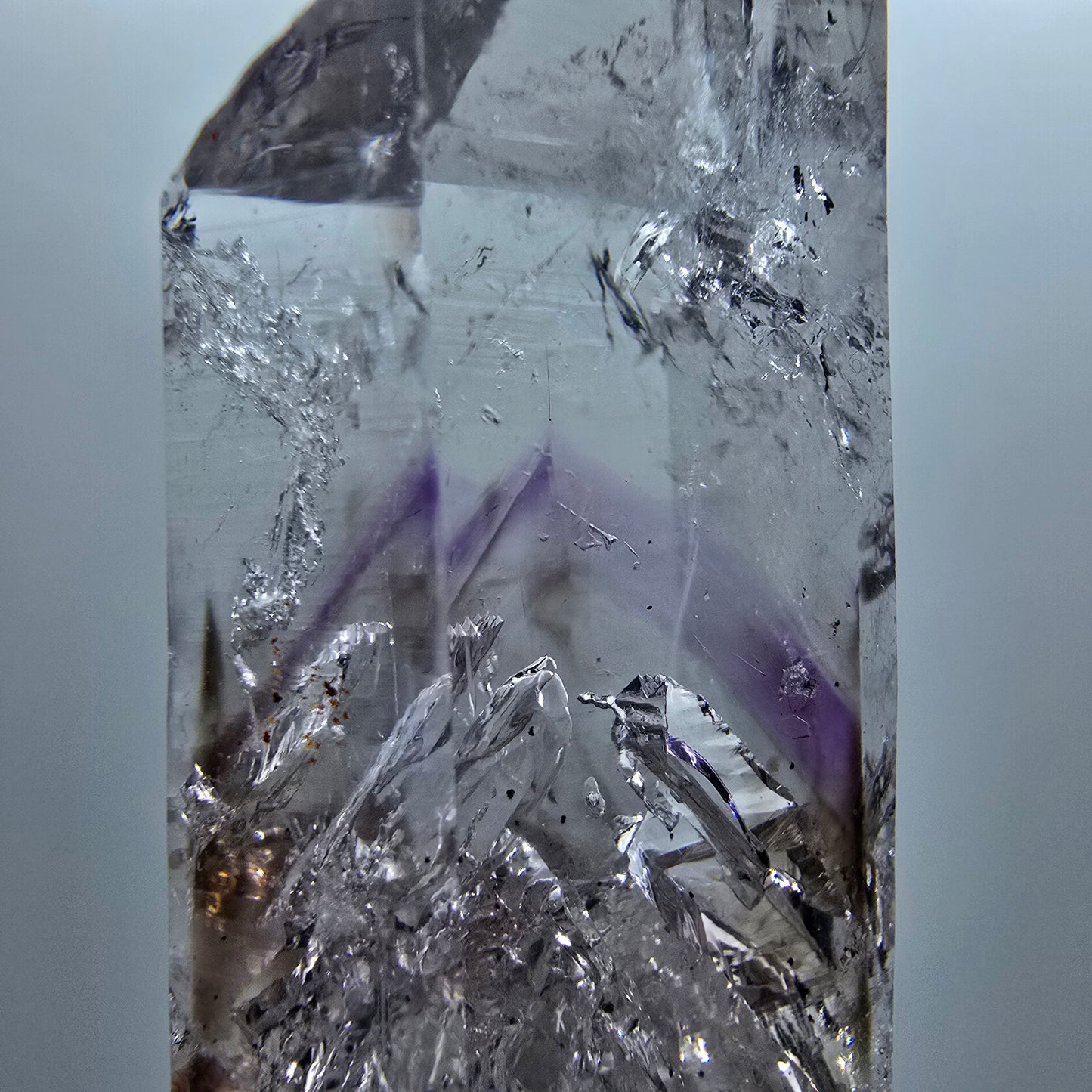 Enhydro Lemurian Phantom Amethyst, 2x Blase Streep Mine Goboboseb, Namibia 61*25*25mm #12653
