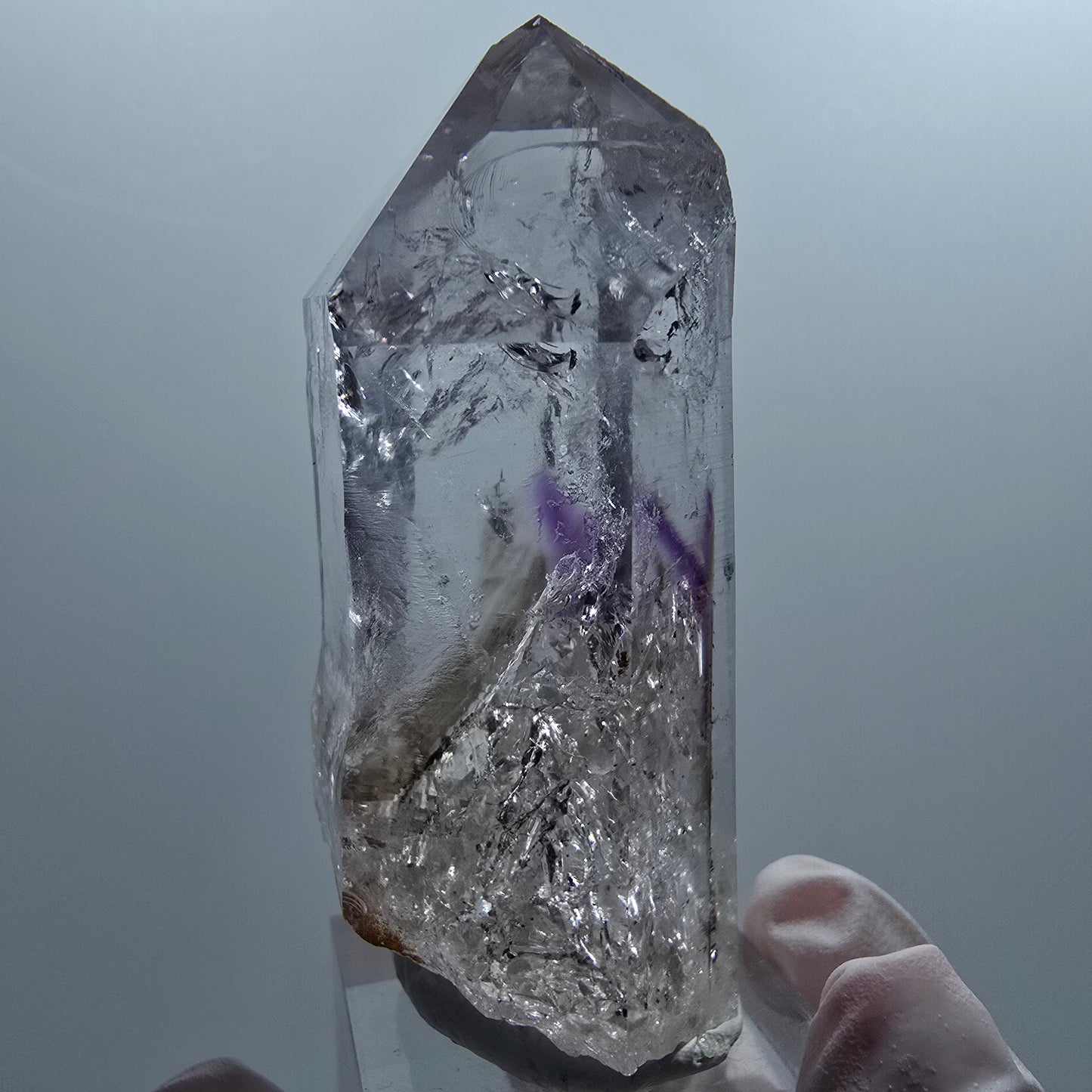 Enhydro Lemurian Phantom Amethyst, 2x Blase Streep Mine Goboboseb, Namibia 61*25*25mm #12653