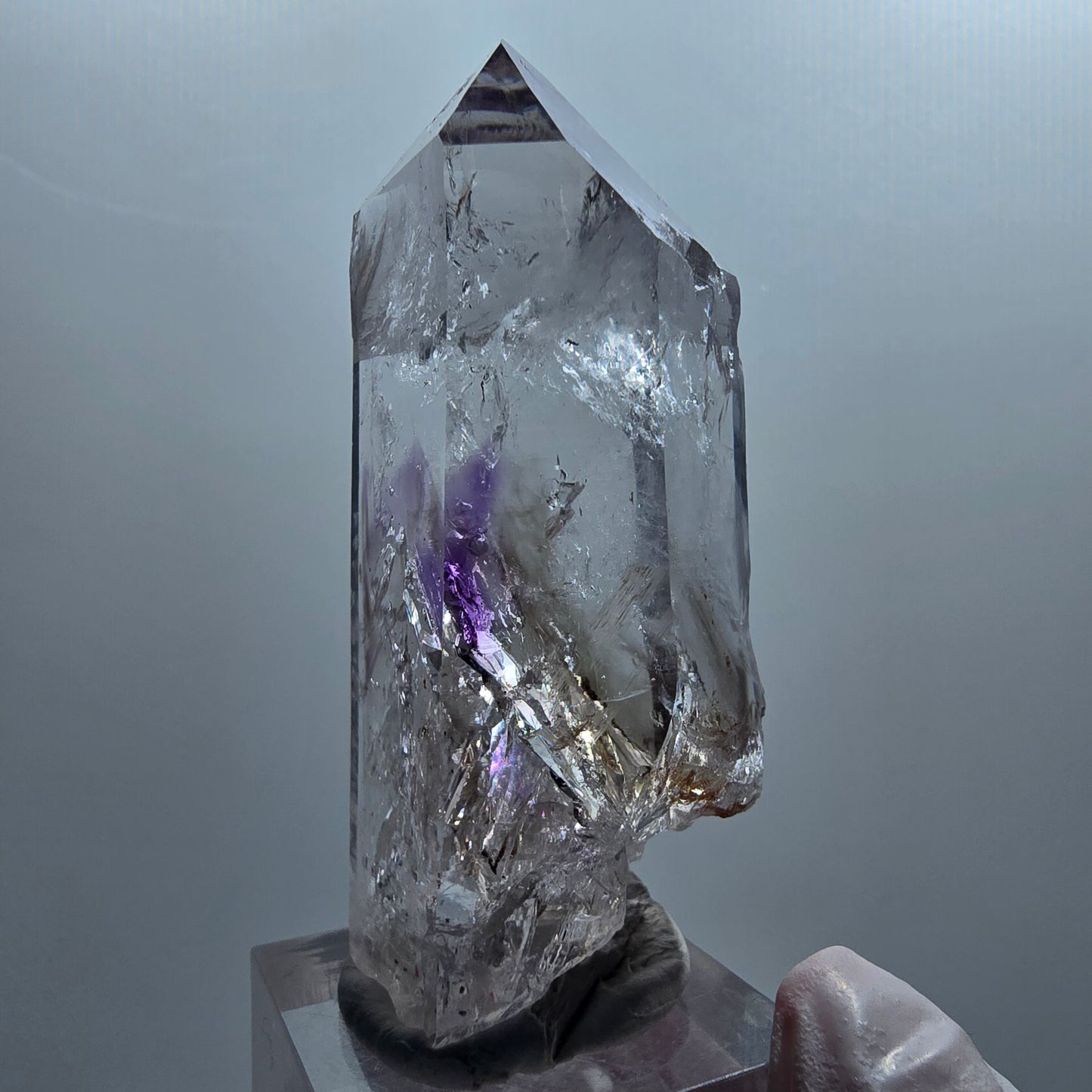 Enhydro Lemurian Phantom Amethyst, 2x Blase Streep Mine Goboboseb, Namibia 61*25*25mm #12653
