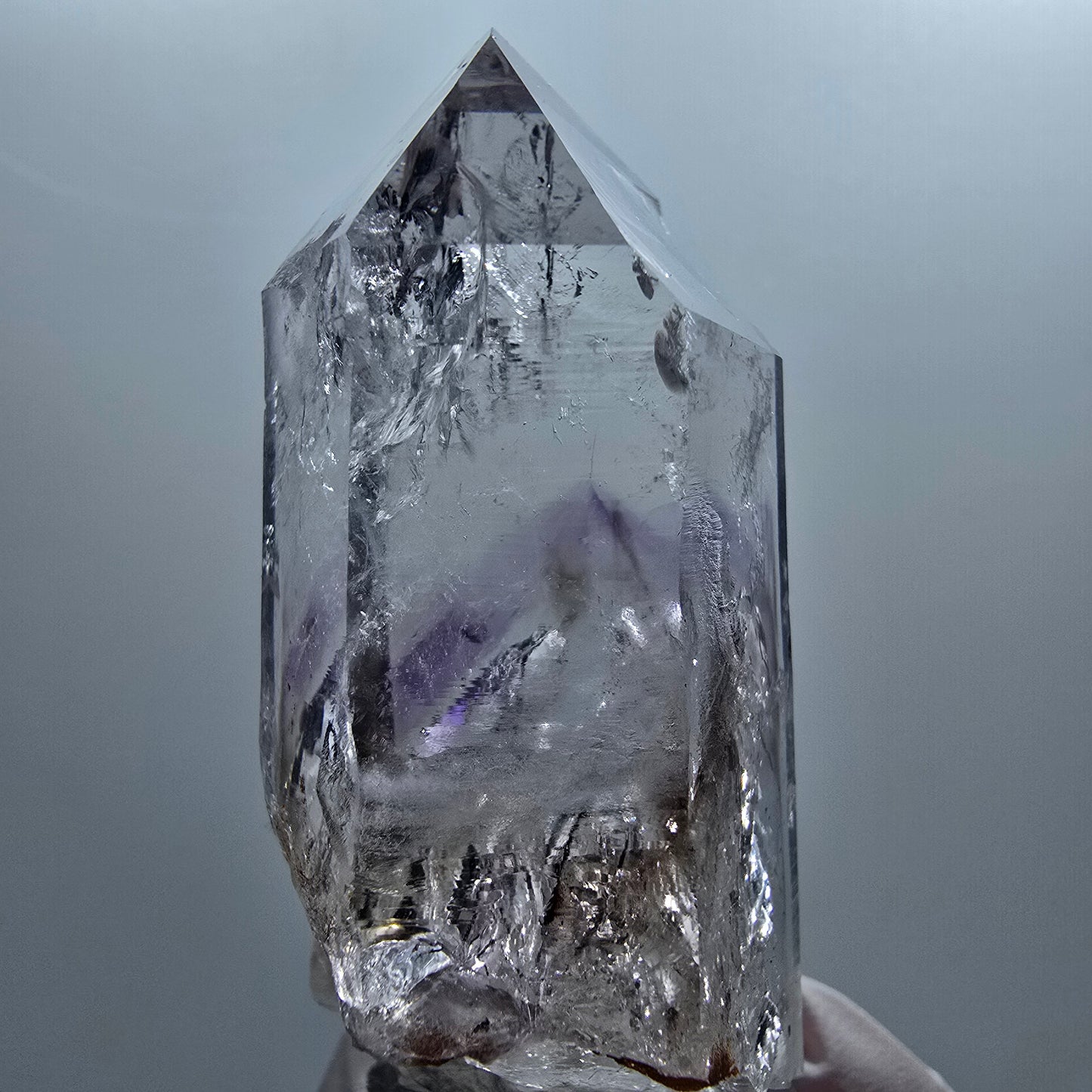 Enhydro Lemurian Phantom Amethyst, 2x Blase Streep Mine Goboboseb, Namibia 61*25*25mm #12653