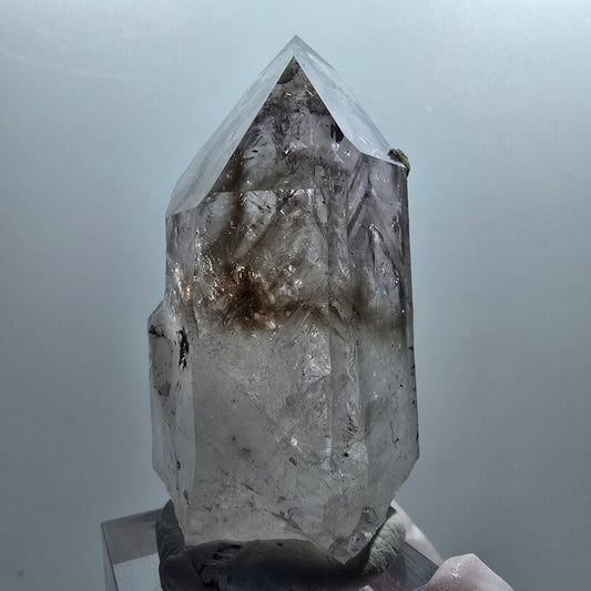 Enhydro Lemurian Phantom Amethyst, Hämatit, Epidot 2x Blase Streep Mine Namibia 58*28*29mm #12655