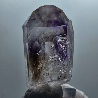 Améthyste Lemurienne Fantôme Enhydro, 1x bulle Streep Mine Goboboseb, Namibie 48*24*19mm #12656