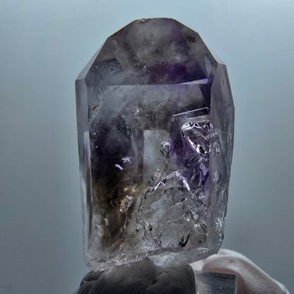 Améthyste Lemurienne Fantôme Enhydro, 1x bulle Streep Mine Goboboseb, Namibie 48*24*19mm #12656