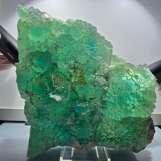 XXL Phantom Fluorit Würfel Stufe, gestuft, grün Omehane, Namibia 200*180*80mm #12657