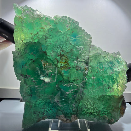 XXL Phantom Fluorite Cube Specimen, stepped, green Omehane, Namibia 200*180*80mm #12657