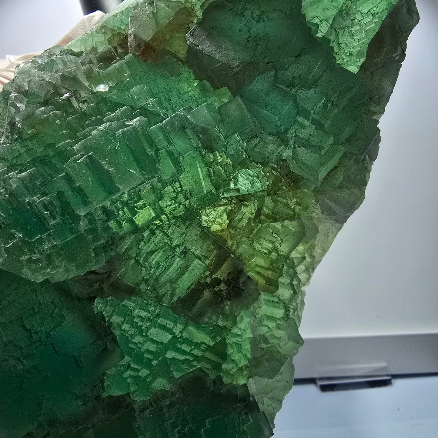 XXL Phantom Fluorite Cube Specimen, stepped, green Omehane, Namibia 240*102*60mm #12659
