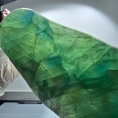 XXL Phantom Fluorite Cube Specimen, stepped, green Omehane, Namibia 240*102*60mm #12659