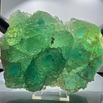 XXL Cube de Fluorite Phantom, étagé, vert Omehane, Namibie 200*148*45mm #12660