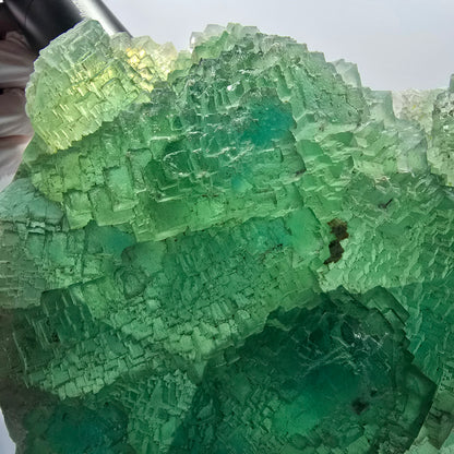 XXL Cube de Fluorite Phantom, étagé, vert Omehane, Namibie 200*148*45mm #12660