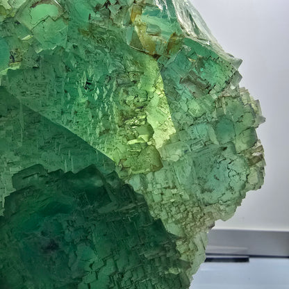 XXL Cube de Fluorite Phantom, étagé, vert Omehane, Namibie 200*148*45mm #12660
