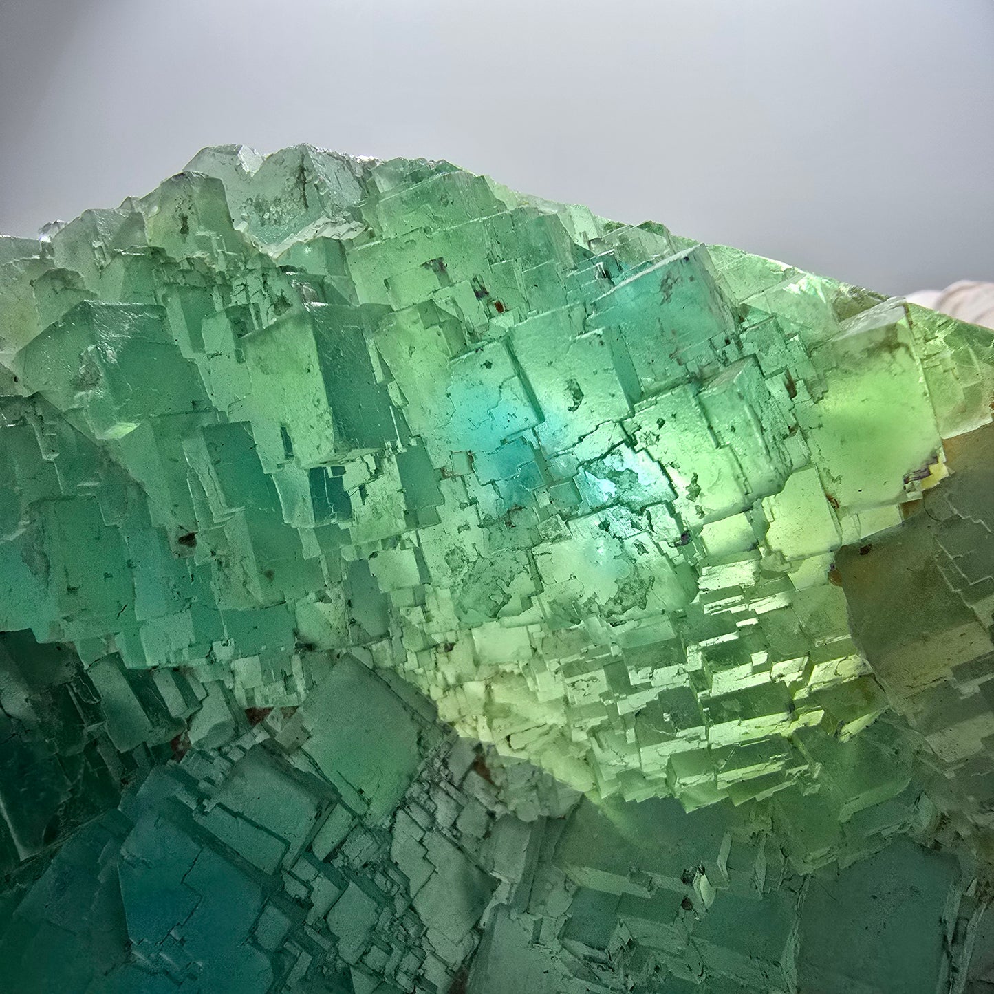 XXL Phantom Fluorite Cube Specimen, stepped, green Omehane, Namibia 180*103*46mm #12661