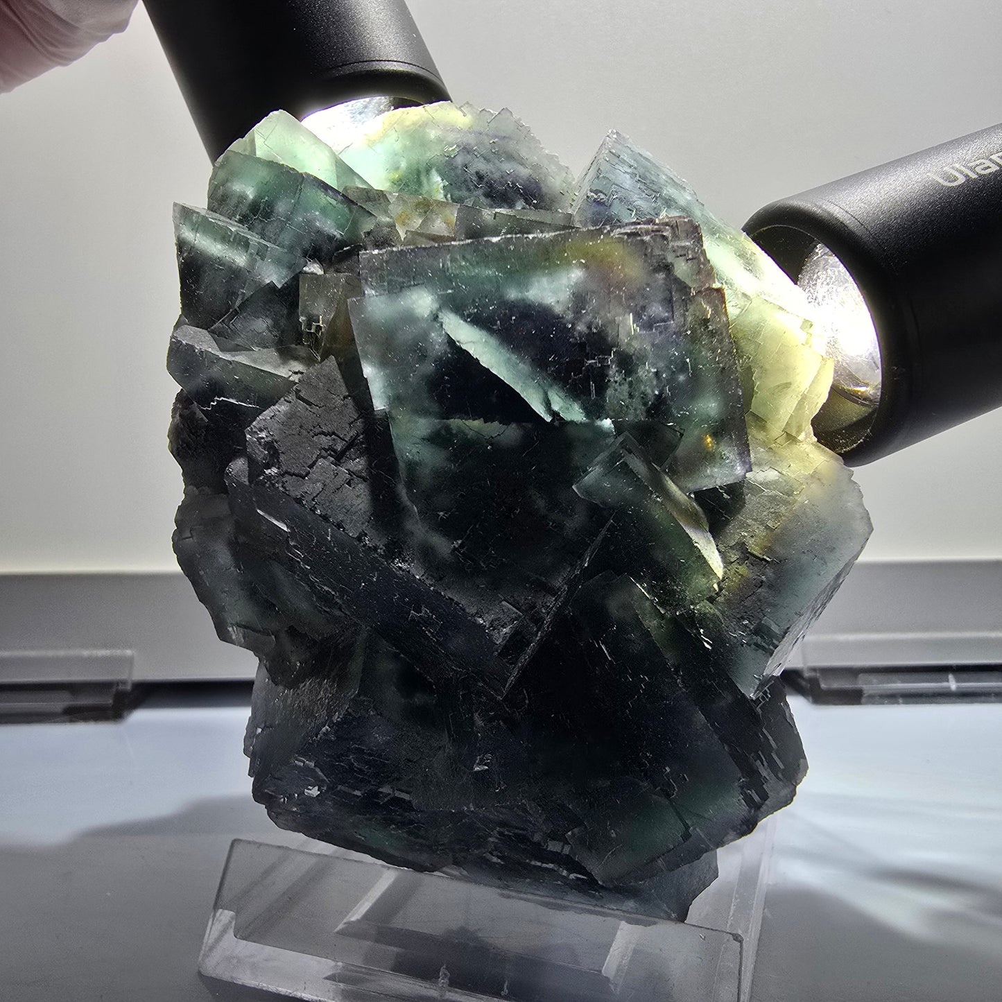 Large Phantom Fluorite Cube Specimen, parqueted Okorusu, Namibia 97*84*65mm #12662