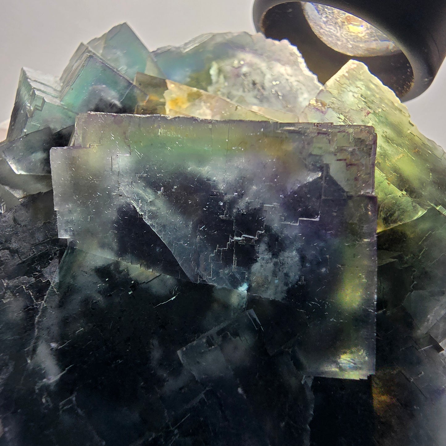 Large Phantom Fluorite Cube Specimen, parqueted Okorusu, Namibia 97*84*65mm #12662