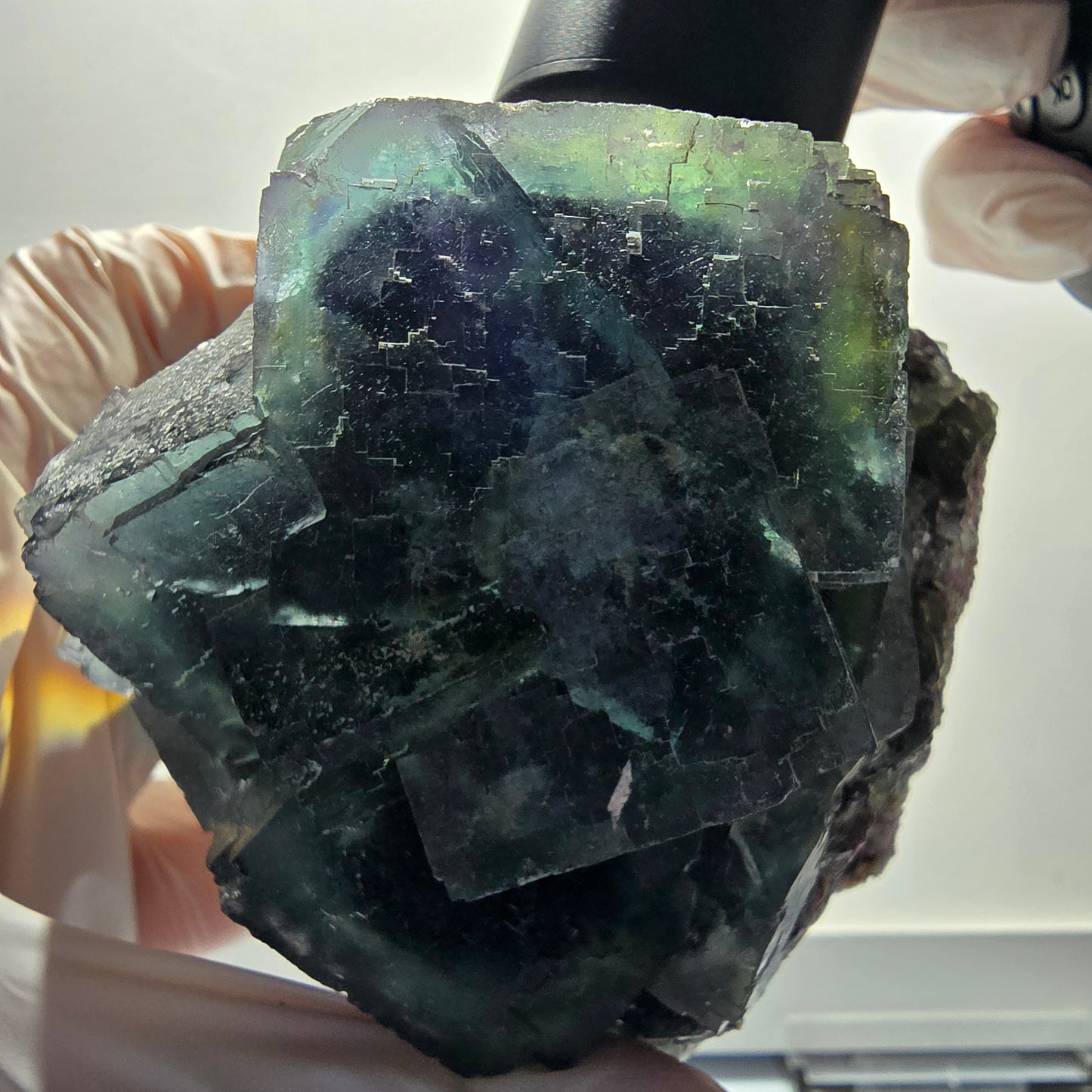Large Phantom Fluorite Cube Specimen, parqueted Okorusu, Namibia 97*84*65mm #12662