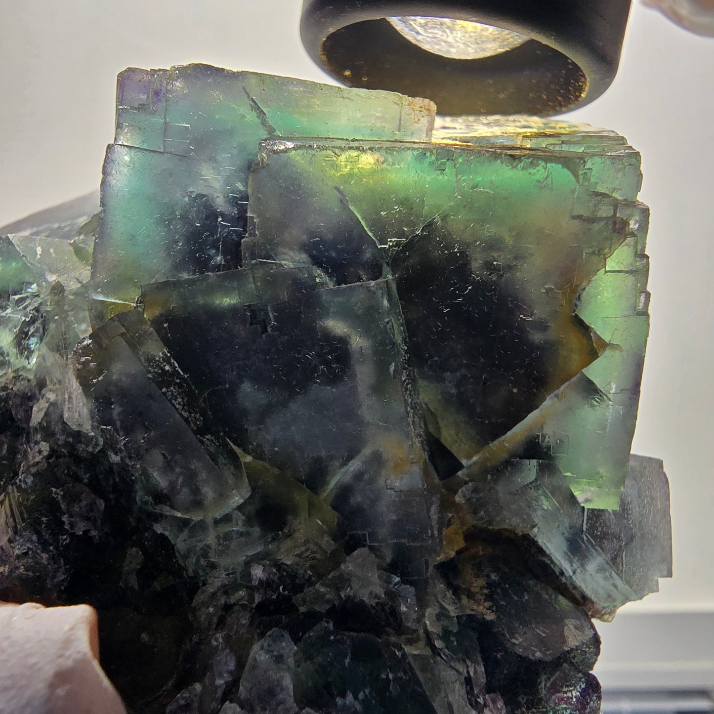 Large Phantom Fluorite Cube Specimen, parqueted Okorusu, Namibia 97*84*65mm #12662