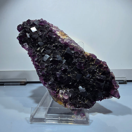 Große Phantom Fluorit Würfel Stufe, lila Okorusu, Namibia 152*70*51mm #12665