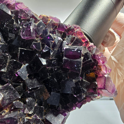 Large Phantom Fluorite Cube Specimen, purple Okorusu, Namibia 152*70*51mm #12665