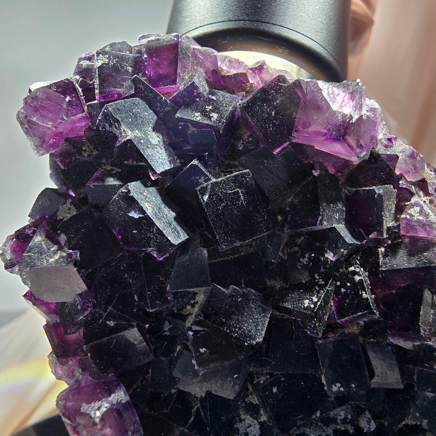 Large Phantom Fluorite Cube Specimen, purple Okorusu, Namibia 152*70*51mm #12665