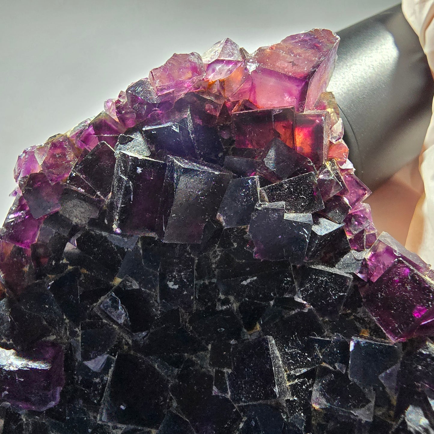 Large Phantom Fluorite Cube Specimen, purple Okorusu, Namibia 152*70*51mm #12665
