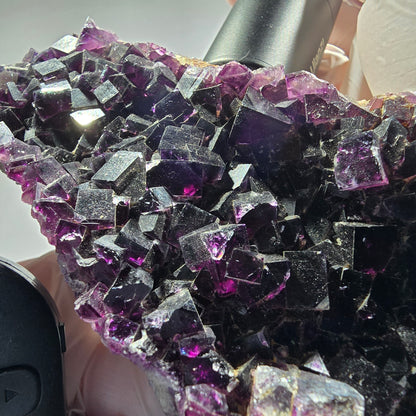 Large Phantom Fluorite Cube Specimen, purple Okorusu, Namibia 152*70*51mm #12665