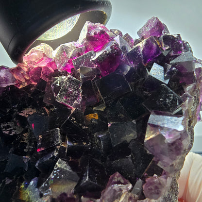 Large Phantom Fluorite Cube Specimen, purple Okorusu, Namibia 152*70*51mm #12665