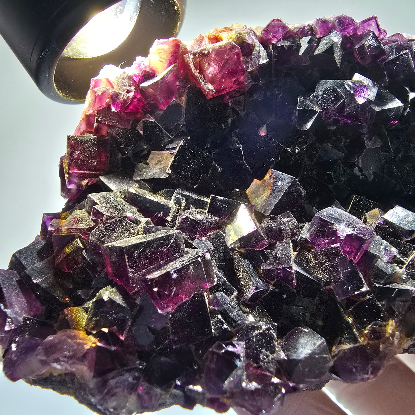 Large Phantom Fluorite Cube Specimen, purple Okorusu, Namibia 152*70*51mm #12665
