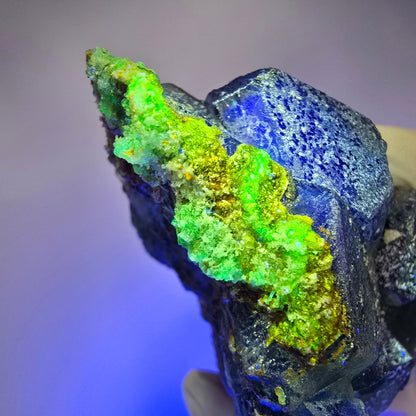 Fluorite fantôme, hexagonal, Muscovite, Opale hyalite Erongo, Namibie 74*49*57mm #12669