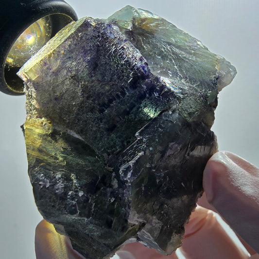 Seltene Phantom Fluorit Würfel Stufe, grün blau gestuft Omehane, Namibia 67*64*40mm #12672