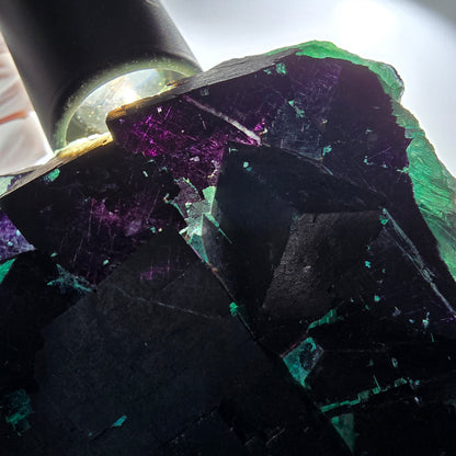 Large Phantom Fluorite Cube Specimen, Purple Green 11:11 Angel Pocket, Namibia 136*96*43mm #12675
