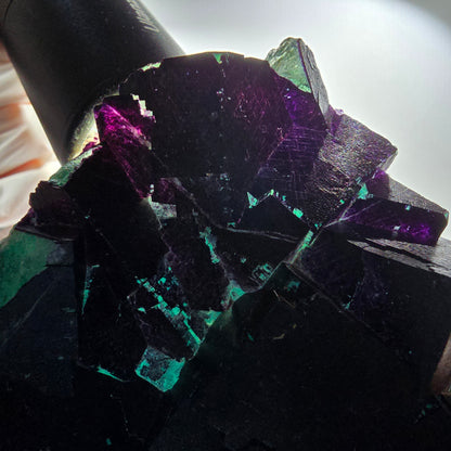 Large Phantom Fluorite Cube Specimen, Purple Green 11:11 Angel Pocket, Namibia 136*96*43mm #12675