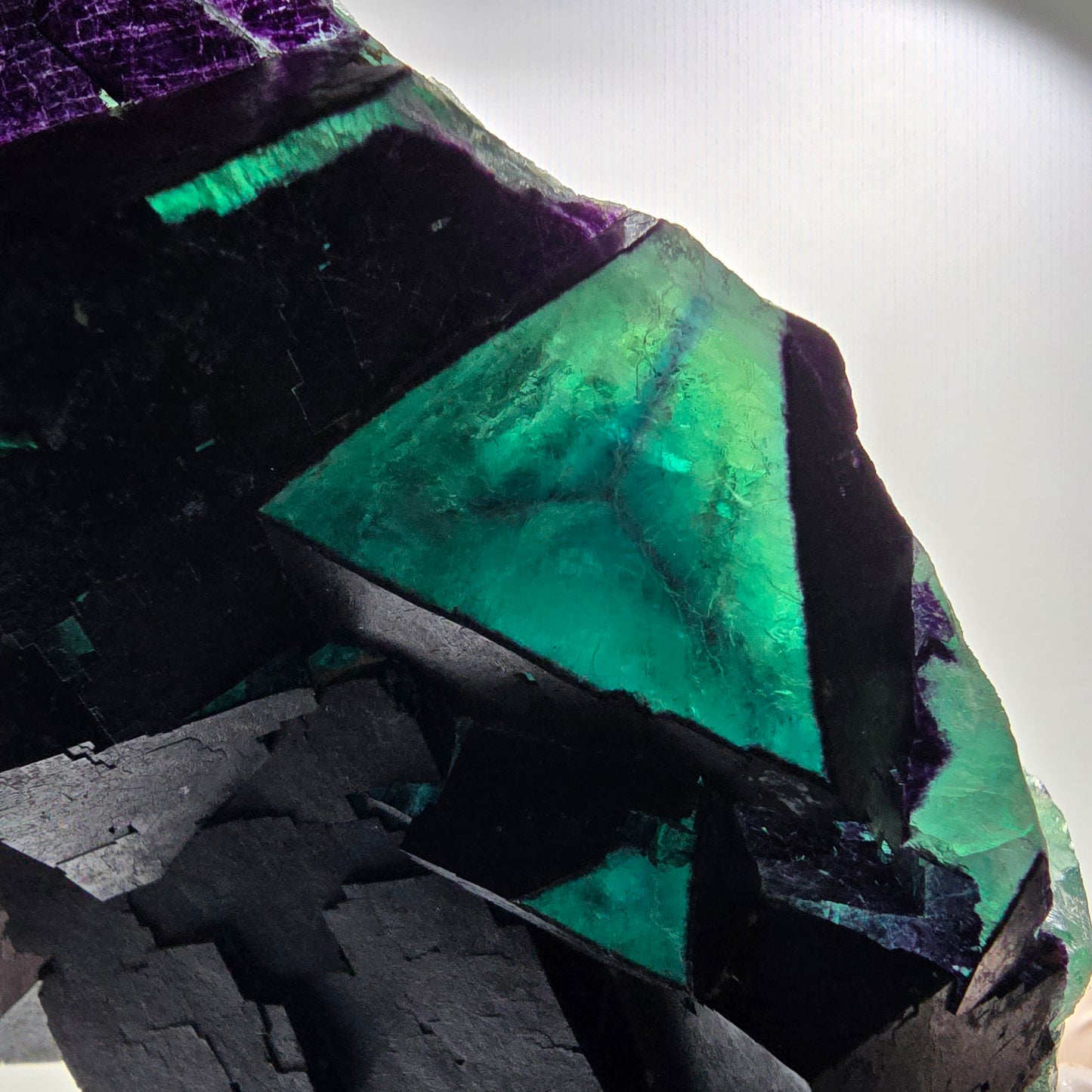 Large Phantom Fluorite Cube Specimen, Purple Green 11:11 Angel Pocket, Namibia 136*96*43mm #12675