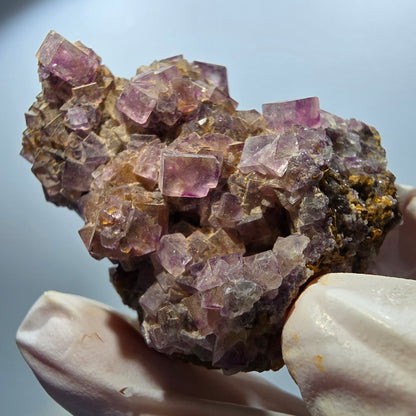 Étage de cubes rares de fluorine fantôme, violet vert Okorusu, Namibie 55*49*35mm #12676