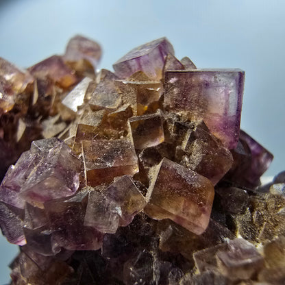 Étage de cubes rares de fluorine fantôme, violet vert Okorusu, Namibie 55*49*35mm #12676